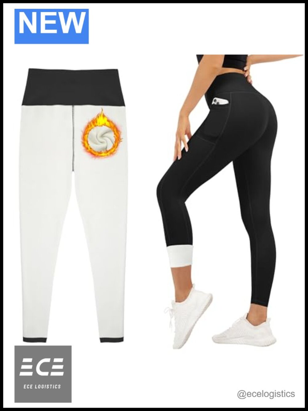 HEGALY Thick Fleece Lined Leggings High Waisted Tummy Control Thermal Yoga